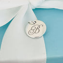 Tiffany Silver Letter B Alphabet Initial Round Circle Notes Charm Pendant-2