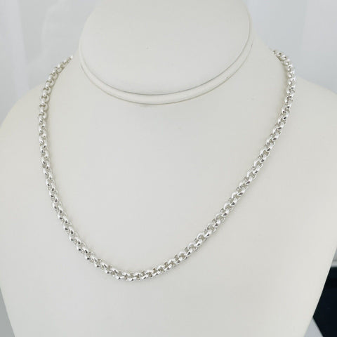 18" Tiffany & Co Large Round Link Rolo Chain Necklace Mens Unisex - 0