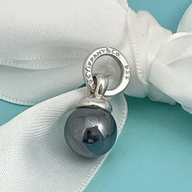 Tiffany & Co Fascination Ball Charm or Pendant in Black Hematite Sterling Silver