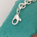 18" Tiffany & Co Sterling Silver Engravable Blank Heart Tag Necklace-5