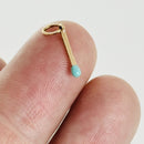 Tiffany Match Stick Pendant Charm in Rose Gold and Blue Enamel Fire and Ice-2