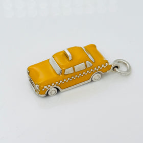 Tiffany & Co Yellow Taxi Cab Charm or Pendant in Enamel and Silver - 0