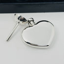 Vintage Tiffany Heart Perfume Flacon Bottle Funnel in Silver with Storage Box-1