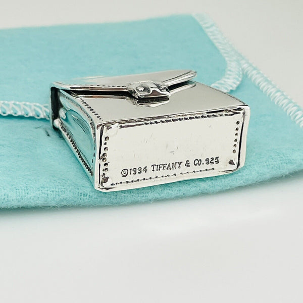 Vintage Tiffany Trinket Pill Box Purse Handbag Miniature in Sterling Silver - 3