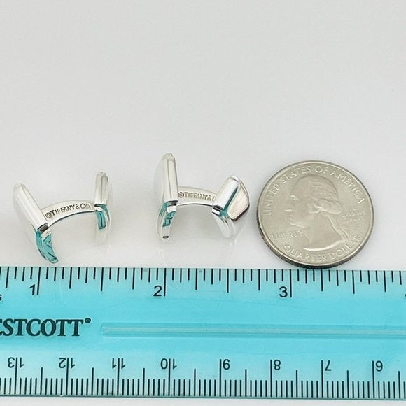 Tiffany Metropolis Cuff Links in Sterling Silver Engravable