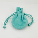 Tiffany & Co Mini Small Vintage Blue Pouch Suede Leather-3