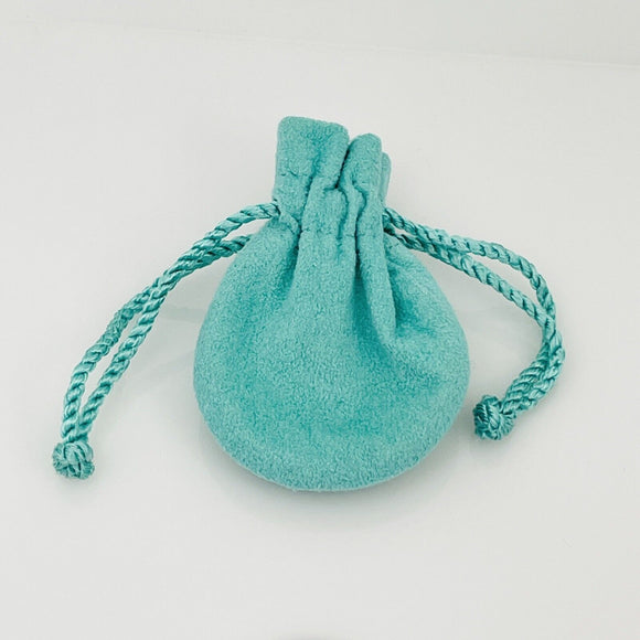 Tiffany & Co Mini Small Vintage Blue Pouch Suede Leather