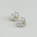 Vintage Authentic Tiffany & Co Heart Groove Earrings Large Ribbed in Silver - 6