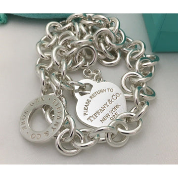 16" Please Return to Tiffany & Co Heart Tag Toggle Necklace Newest Version