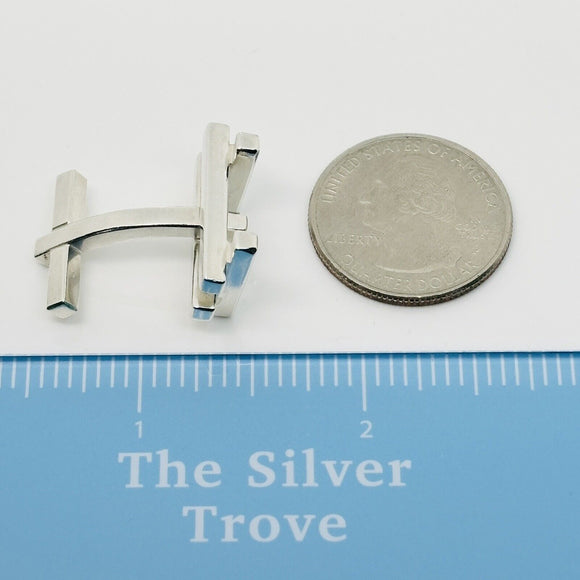 RARE Tiffany & Co Axis Cufflinks by Frank Gehry in Sterling Silver
