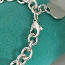 9" Large Tiffany & C Blank Heart Tag Charm Bracelet in Sterling Silver-6