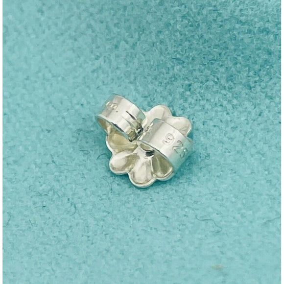 Tiffany Flower Knot Celtic Love Weave Stud Earrings in Sterling Silver