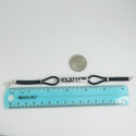 6.5" Tiffany & Co Atlas Bracelet in Black Enamel Rubber and Sterling Silver - 7
