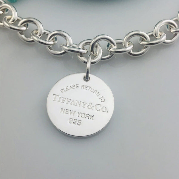 22" Return To Tiffany & Co Circle Round Tag Necklace in Sterling Silver - 5