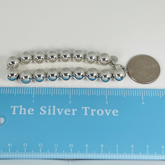 7.25" inch Tiffany & Co HardWear Ball Bracelet in Silver with Blue Pouch
