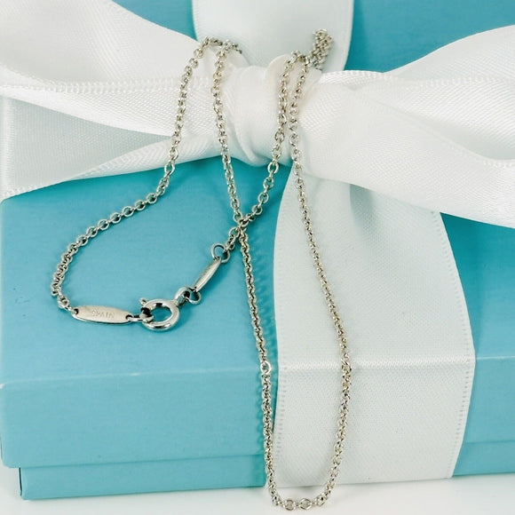 16" Tiffany & Co Chain Necklace by Elsa Peretti 1.5mm links in Sterling Silver