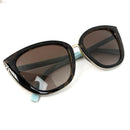Tiffany & Co. TF4152 Brown Acetate Cat Eye Sunglasses Gold Tone Tortoise Shell-1