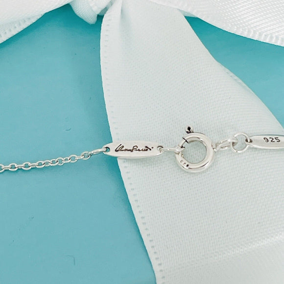 16" Tiffany Letter N Alphabet Initial Pendant Chain Necklace by Elsa Peretti