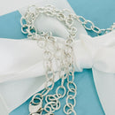 18" Tiffany & Co Infinity Pendant Necklace Large Heavy Oval Links in Silver-3