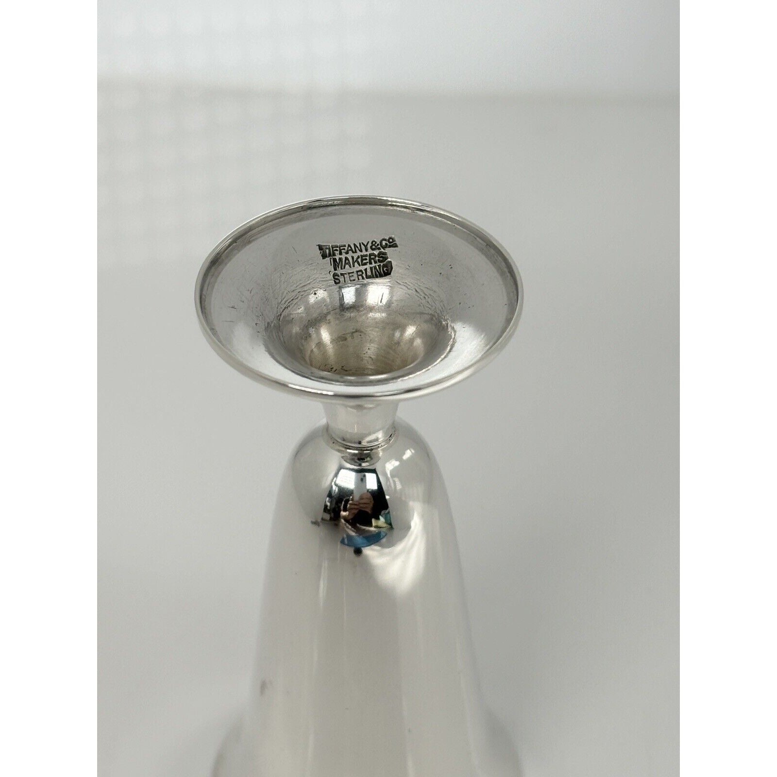 Tiffany & Co Sterling Silver Makers Shot Glass Cups Liqueur Cordial Bar Glass