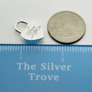 Tiffany & Co Script Notes Heart Charm Padlock Lock or Pendant in Sterling Silver-8