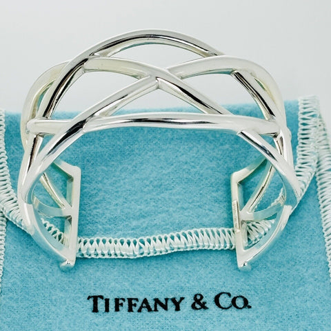 Tiffany & Co Braided Knot Wide Cuff Bracelet in Sterling Silver
