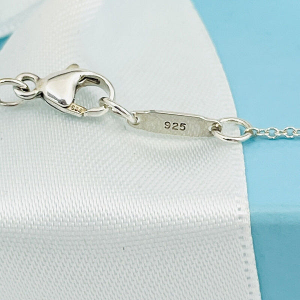 16.5" Tiffany & Co Sterling Silver 1mm Link Chain Necklace with Lobster Clasp - 5