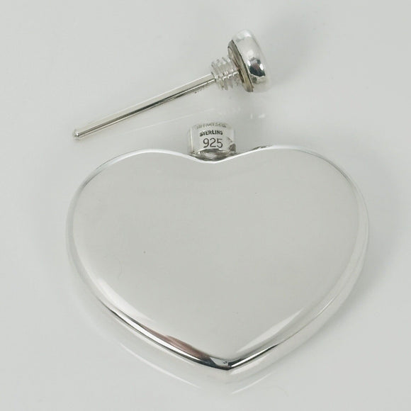 Vintage TIFFANY & Co. Sterling Silver Heart Perfume Flacon Bottle Funnel & Box