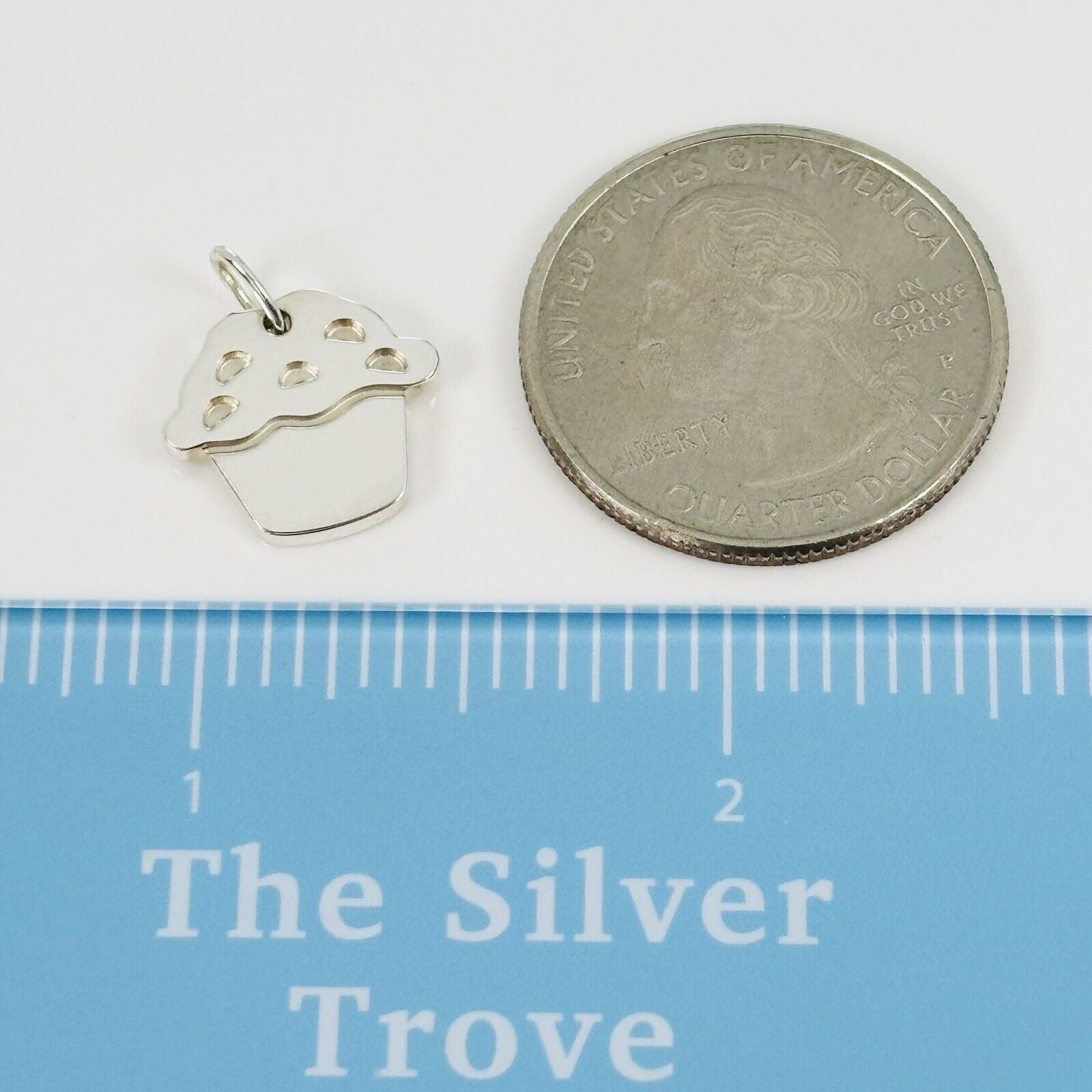 Tiffany Love Muffin Cupcake Charm or Pendant in Sterling Silver