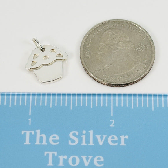 Tiffany Love Muffin Cupcake Charm or Pendant in Sterling Silver