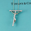 18" Tiffany & Co 27mm Sterling Silver Crucifix Elsa Peretti Cross Necklace - 5