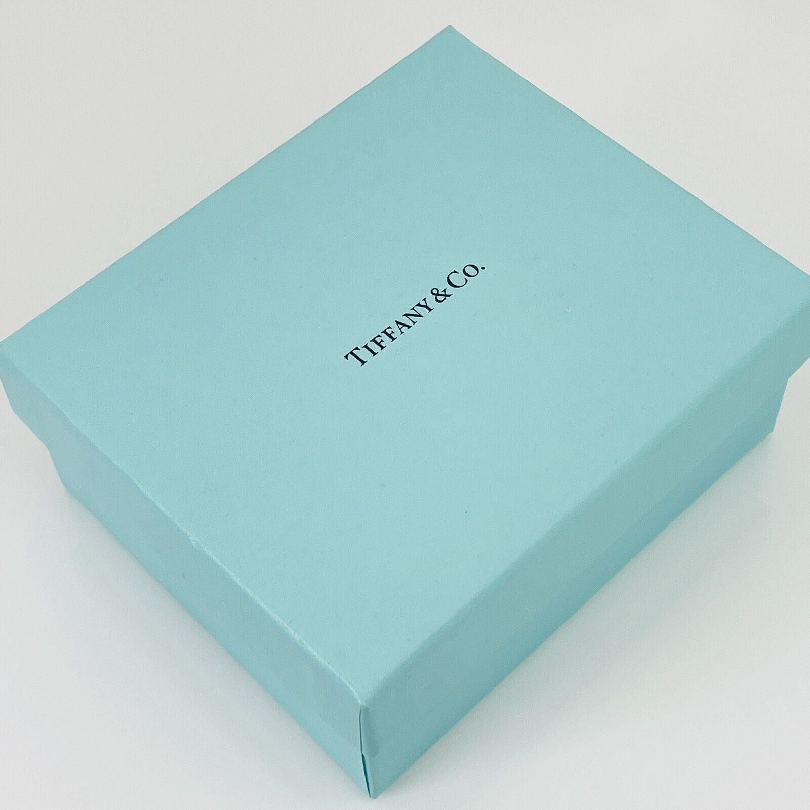 Tiffany Earring Gift Storage Black Suede Leather Box Empty Holder