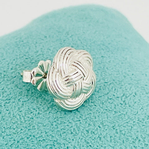 1 SINGLE Tiffany Flower Knot Celtic Love Weave Stud Earring Replacement Lost
