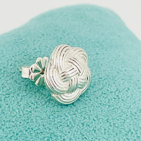 1 SINGLE Tiffany Flower Knot Celtic Love Weave Stud Earring Replacement Lost