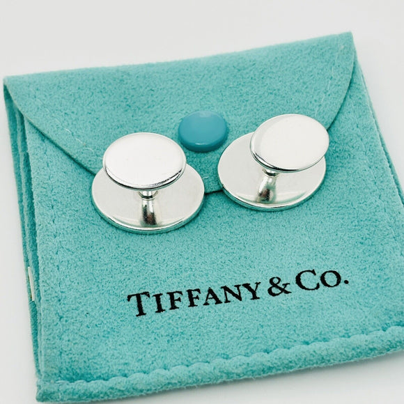 Please Return to Tiffany Oval Cufflinks in Sterling Silver