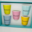 Tiffany 5 Set Colored Paper Coffee Cup Everyday Objects Blue Pink Yellow Green-2