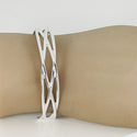 7.5"  Tiffany Braided Cuff Bracelet in Silver - 2