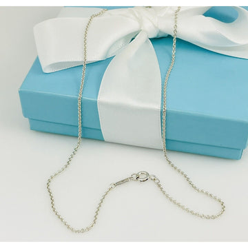 16" Tiffany & Co 1.5mm Large Link Chain Necklace in 925 Silver - 0