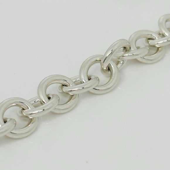 22" Tiffany & Co Mens Roman Cross Necklace in Silver Large Link Plus Size