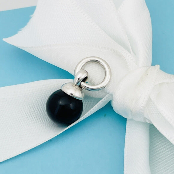 Tiffany & Co Fascination Ball Charm or Pendant in Black Onyx and Sterling Silver