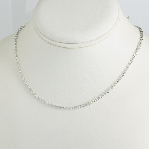 20" Tiffany & Co Mens Unisex Chain Necklace 3mm Large Link Rolo Round - 9