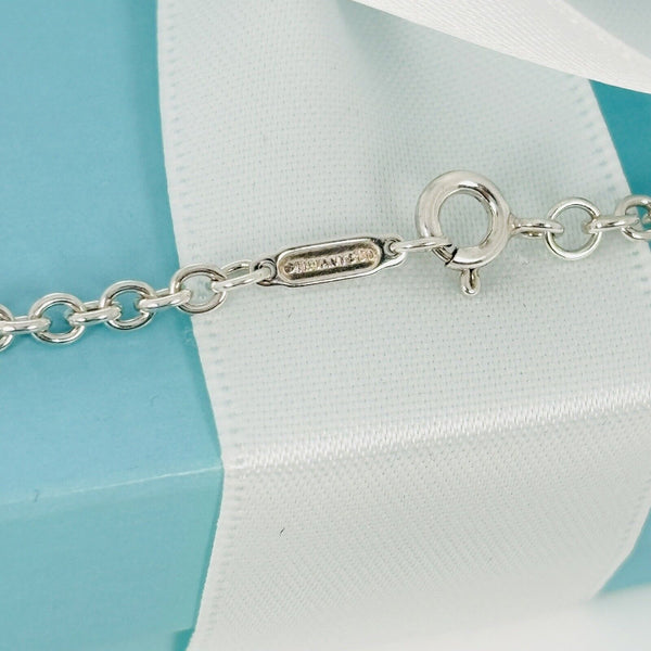 20" Tiffany Diamond Point Studded Pendant 3mm Chain Necklace Mens Unisex - 8