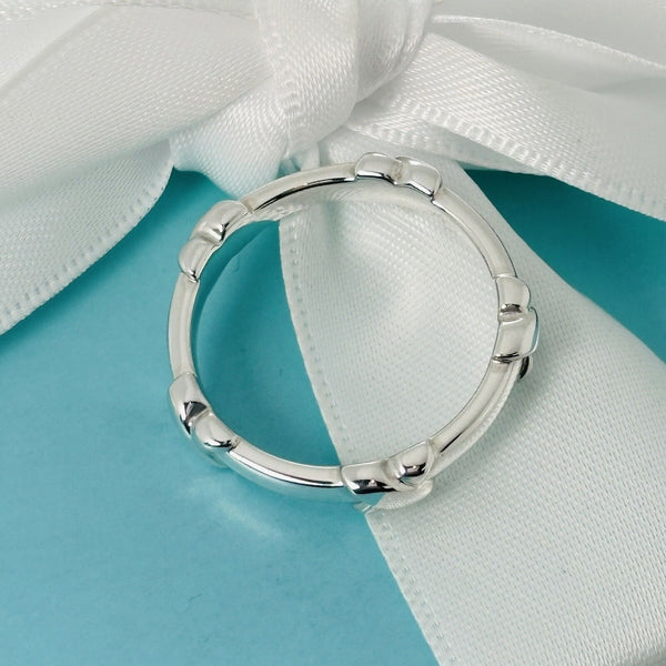 Size 9.5 Tiffany Signature X Ring Band in Sterling Silver Stacking Mens Unisex - 4