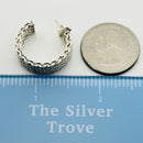 Tiffany & Co Somerset Mesh Hoop Huggie Earrings in Sterling Silver-7