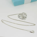 30" Tiffany Large Enchant Heart Filigree Pendant Necklace in Silver-4