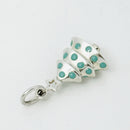 RARE Tiffany & Co Christmas Tree Charm in Blue Enamel and Sterling Silver-2