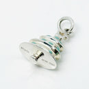 RARE Tiffany & Co Christmas Tree Charm in Blue Enamel and Sterling Silver-4