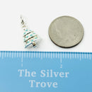 RARE Tiffany & Co Christmas Tree Charm in Blue Enamel and Sterling Silver-6