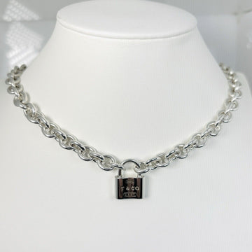 Tiffany & Co 1837 Padlock Rolo Chain Necklace in Sterling Silver