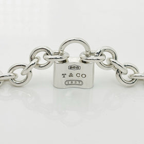 Tiffany & Co 1837 Padlock Rolo Chain Necklace in Sterling Silver - 0